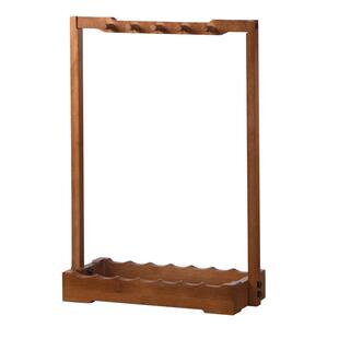 笔架毛笔架楠竹文房笔架实木毛笔挂新中式多功能简约文房四宝桌面收纳置物架学生书法用品收纳架实木创意摆件