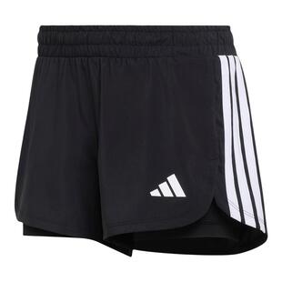 【自营】adidas阿迪达斯女跑步含内衬三分裤三条纹梭织短裤KD9742