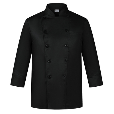 纯色西点烘焙厨师工作服长袖秋冬