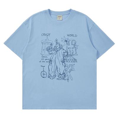 个性百搭男女情侣休闲打底衫tee