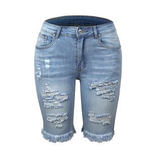women fifth pants slacks ladies casual ripped shorts jeans
