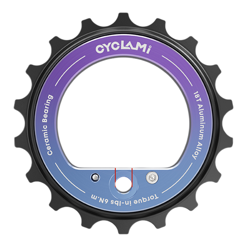 CYCLAMI后拨中空偏心大导轮18T