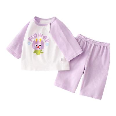 木木屋宝宝夏季薄款七分裤套装