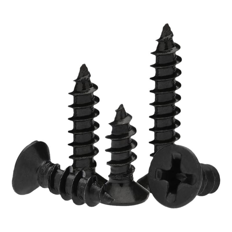 黑色KA十字平头自攻钉精密超细小螺丝沉头罗丝M1M1.2M1.3M1.4M1.5