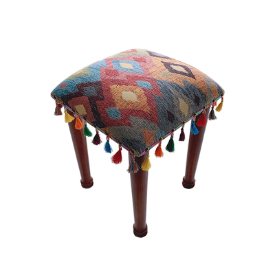 创意民族风实木餐凳梳妆凳