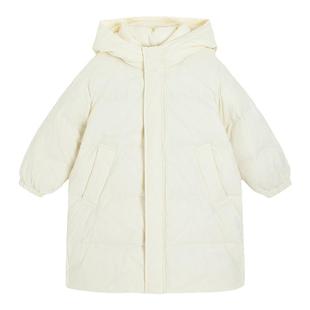 沫沫童装女童羽绒服2026新款儿童中长款鹅绒外套冬季加厚冬装洋气