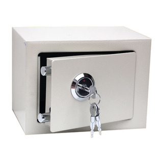 小型防火箱老人收纳盒带钥匙锁家用储物箱私房钱保险箱迷你保险柜