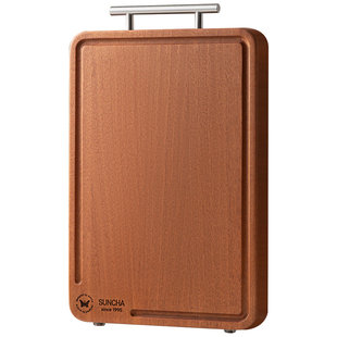 双枪百年龄乌檀木菜板家用防霉抗菌实木切菜厨房专用砧板大号案板