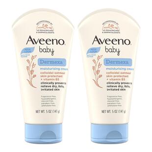 【自营】Aveeno艾惟诺新生婴儿多效修护润肤乳面霜身体乳141g*2