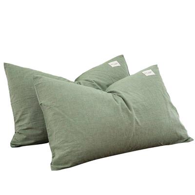 无印良品全棉水洗棉枕套