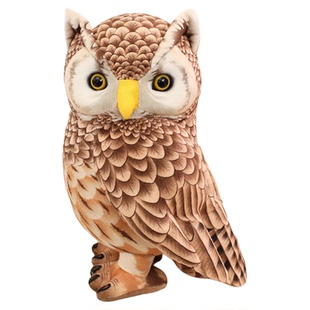 仿真猫头鹰玩偶毛绒玩具公仔动物鸟类模型纪念品摆件儿童生日礼物