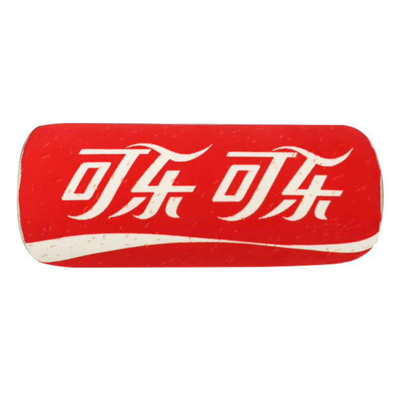 汽车四季毛绒个性圆柱形头枕一对