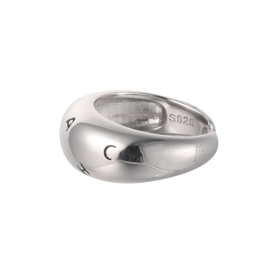 厚面字母纯银戒指女冷淡风轻奢小