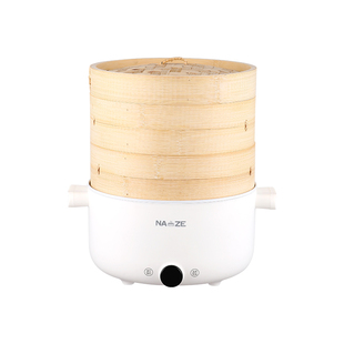 2025新款竹蒸笼电蒸锅智能家用式三层多功能预约竹蒸屉蒸格蒸煮锅