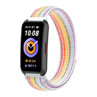 适用于keep手环b3表带b4/b5尼龙回环腕带魔术贴手环带弹力编织滑扣智能运动男女生替换带配件夏季