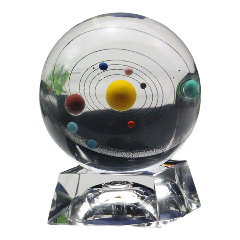 八大行星水晶球摆件3d太阳系