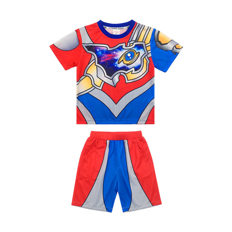 奥特曼衣服男童夏季速干短袖套装