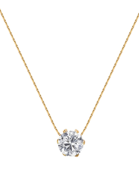 LADYB六爪锆石鼻屎钻项链锁骨链