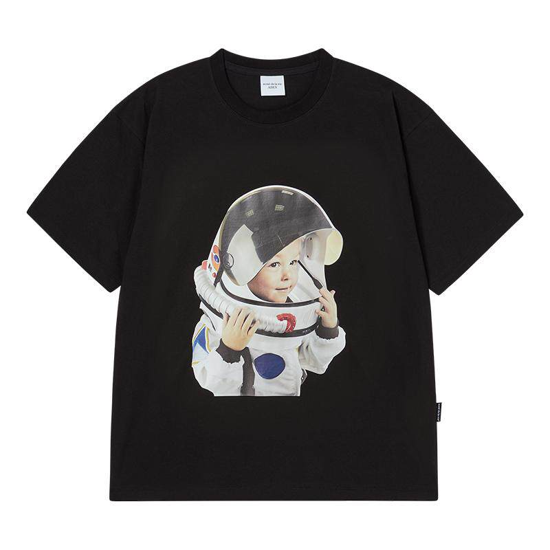 百搭潮牌T恤/太空服男孩印花logo