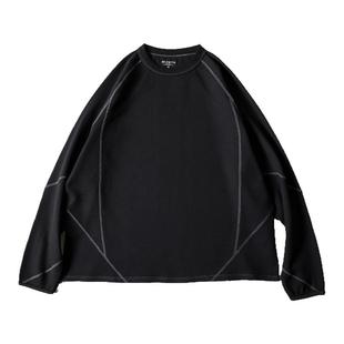 NOFAITH户外速干华夫格t恤男春日系宽松打底衫休闲长袖上衣无信仰