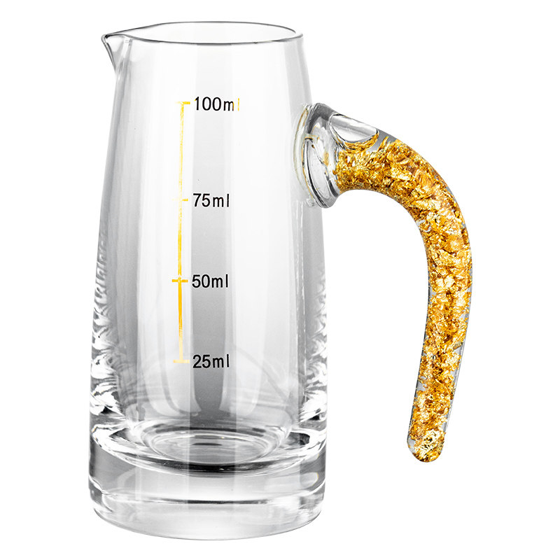 茉莱中式金箔水晶白酒杯12只装