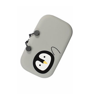 日本LIHIT LAB.喜利卡通硅胶防水收纳袋拉链笔袋文具盒高颜值ins