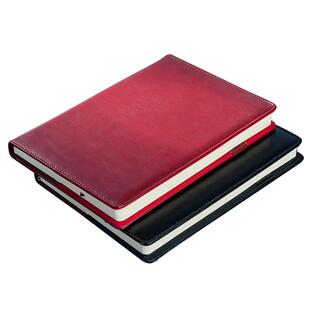 bowen博文25178简约时尚商务记事本A5大本子厚办公文具工作会议笔记本带笔插可压印LOGO定制25K日记本子PU皮