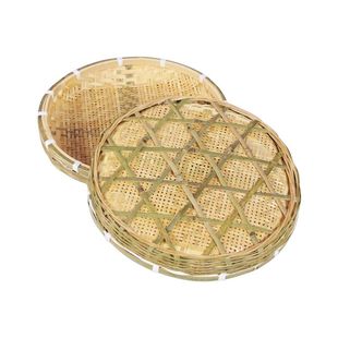 竹筛子竹有孔竹编竹匾果盘晾晒干货竹簸箕米筛环保纯手工竹制品