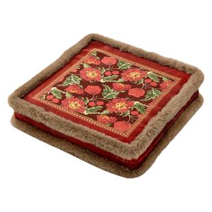 范居态度玫瑰红色高级感蒲团垫子椅垫海绵垫子可拆洗地上懒人坐垫