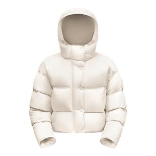 美力城暖天鹅鹅绒服女短款加厚2025冬季新款泡芙羽绒服面包服107