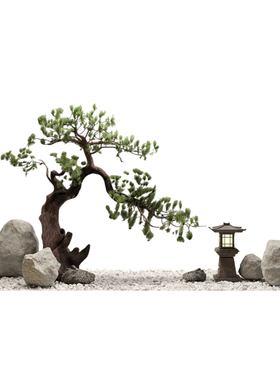 仿真迎客松大型中式造景绿植