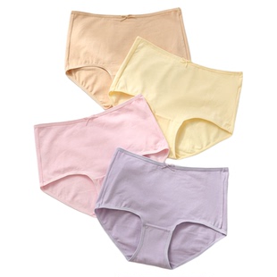 蝶安芬女内裤断码中高低腰清货黑肤粉紫蓝黄紫大红色裤裤头