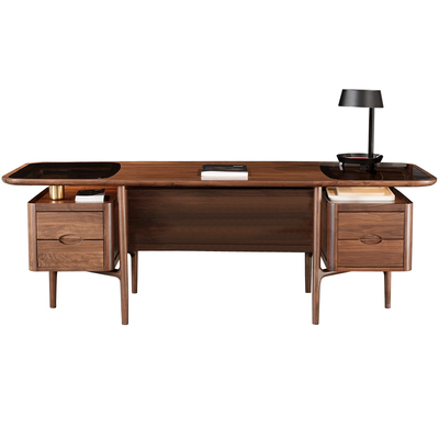 意式极简乔吉蒂北美黑胡桃木书桌