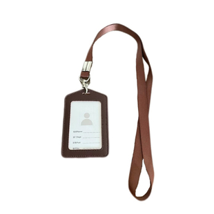 韩系高级感工作证胸牌长款挂脖项链女工牌卡套装饰挂绳拍照配饰男