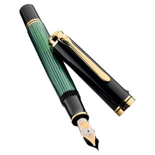 Pelikan百利金Souveran帝王M1000Black green黑绿色施德莱斯曼线条差动式活塞旗舰店正品商务送礼