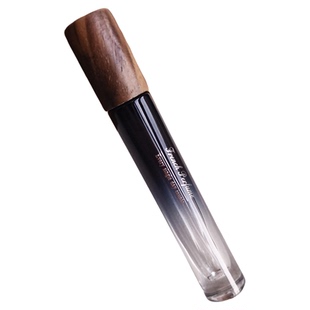 滚珠香水分装瓶高端便捷10毫升小样玻璃喷雾瓶高级原木盖按压空瓶