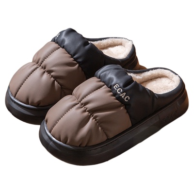 日本防水羽绒布棉拖鞋男2025新款