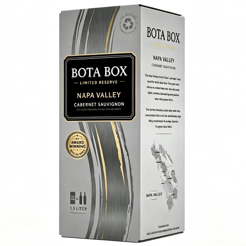 纳帕谷/ Napa  Valley 赤霞珠1.5升 干型 红葡萄酒盒装 Bota Box