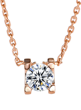 银镀金莫桑石玫瑰牛头四爪吊坠