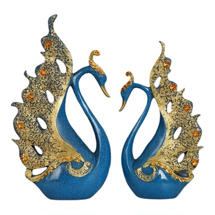 宏赫现代轻奢高档电视柜天鹅摆件酒柜装饰品客厅桌面玄关工艺家居