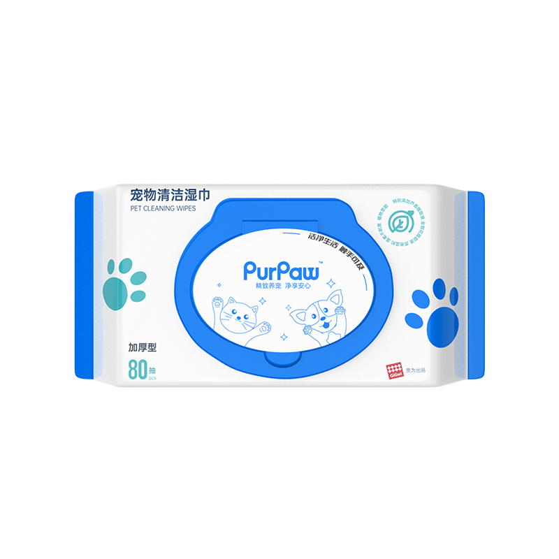 PurPaw贵为狗狗湿巾猫咪擦屁股消毒宠物专用湿纸巾狗护理清洁用品