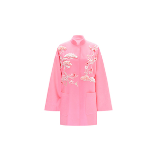 M ESSENTIAL 马凯【杨妃平布 工坊松梅钉珠 新中式外套】no退可换