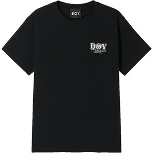 【闪耀银币】BOYLONDON春季男女同款烫钻做旧翅膀印花T恤N01002