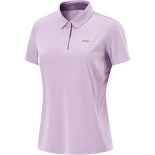 李宁POLO衫女春夏官方新款网球女装速干上衣宽松短袖翻领运动T恤