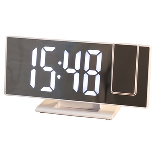 LED投影电子时钟数字闹钟智能时间显示器桌面ins简约摆件台式桌搭