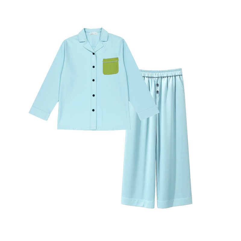 NAPPTOPIA呐噗「汽泡派对」情侣家居服秋季撞色睡衣套装人宠同款