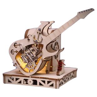 3D立体木质拼图音乐八音盒男diy手工高难度玩具情人节礼物女生