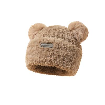 2023新款小熊毛绒帽子高颜值