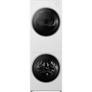 美的清风明月2.0洗烘塔一体式套装无孔除菌滚筒变频热泵干衣机AIR