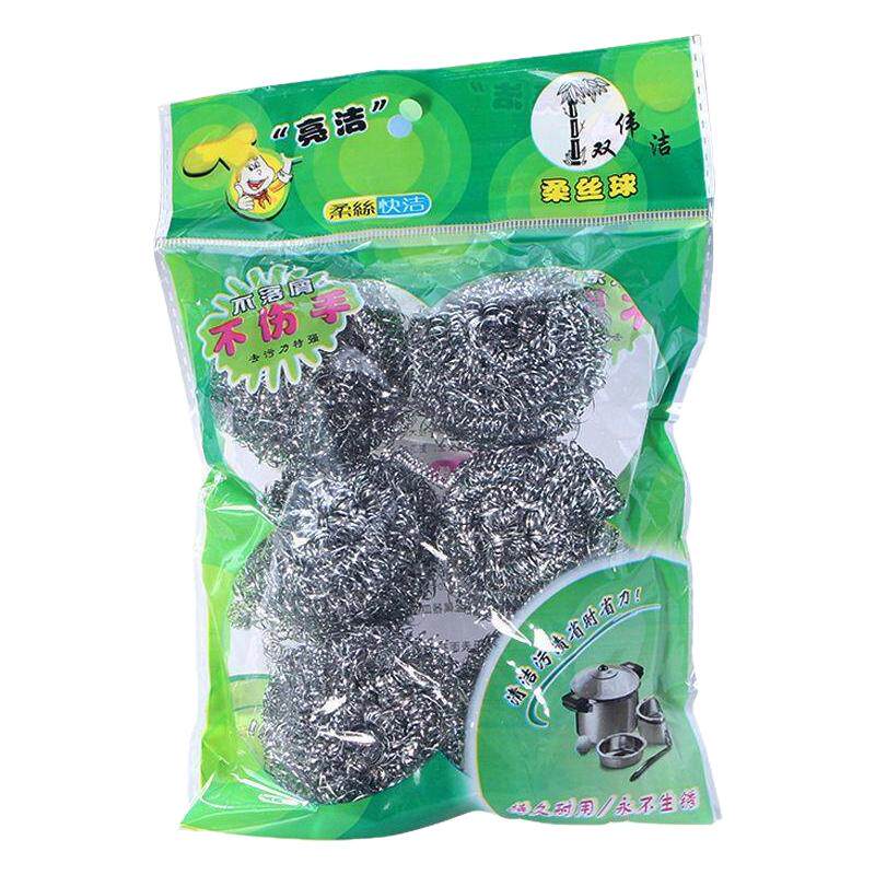 家用钢丝球厨房洗碗球不锈钢清洁球刷锅不掉渣特大号独立包装
